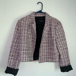 BAGATELLE Collection Women's Tweed Jacket - Black, Pink, White, Blueish